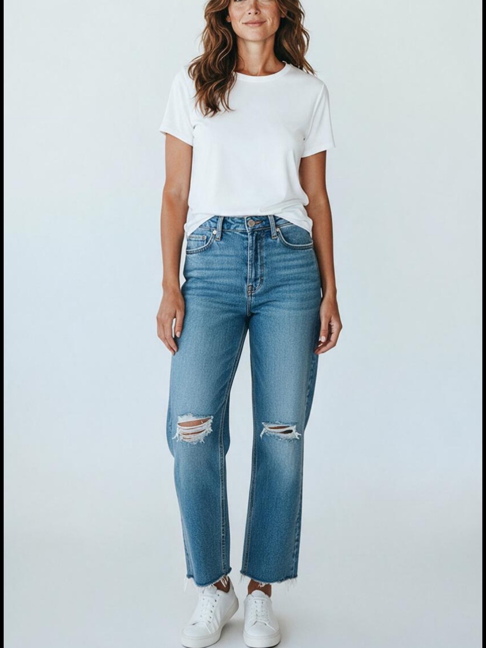 BKE Parker Universal Fit High Rise Distressed Denim Jeans (Size 27)